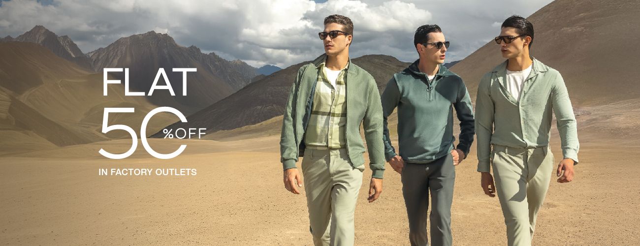 Flat 50% Off In Factory Outlets
